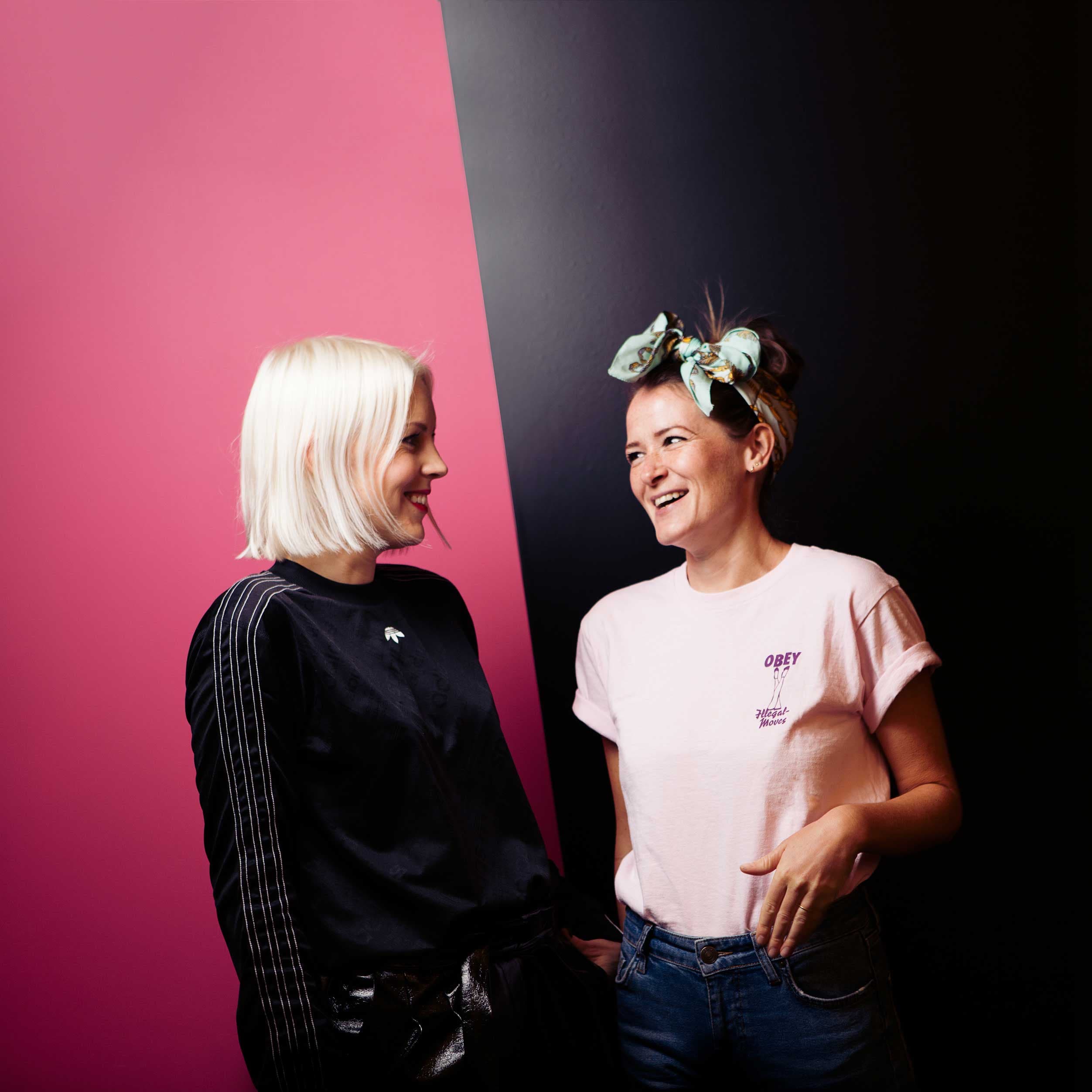 coworking members laughing