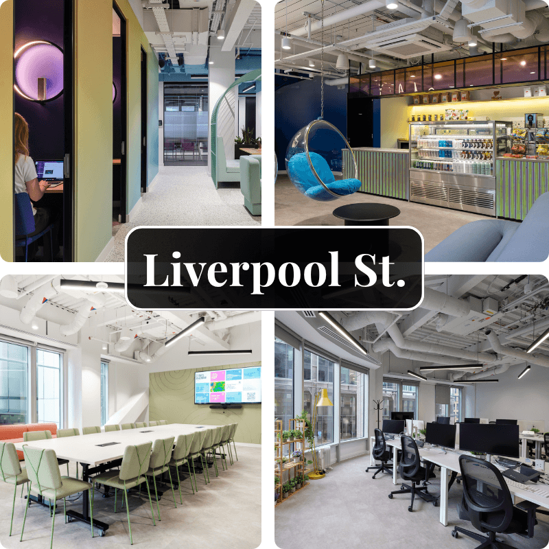 A collection of shots of the Liverpool Street hub