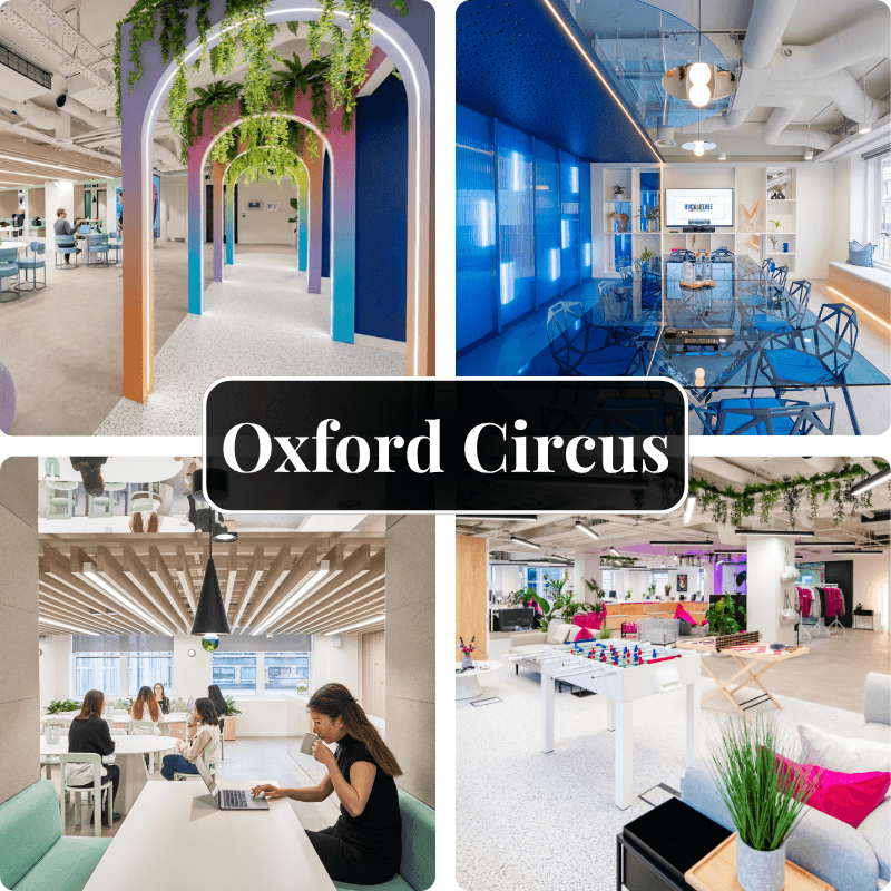 A collection of shots of the Oxford Circus hub