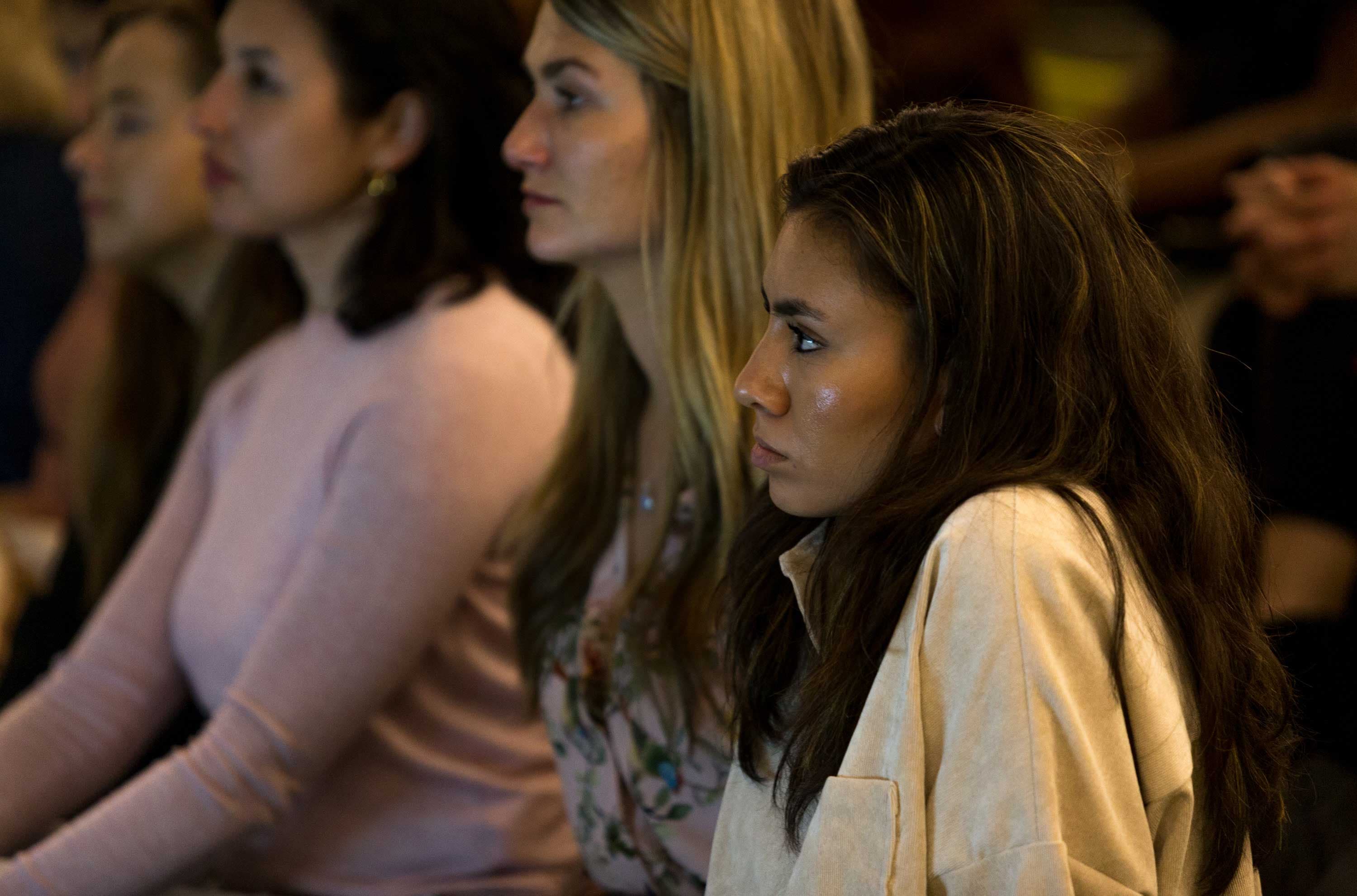 women at coworking event