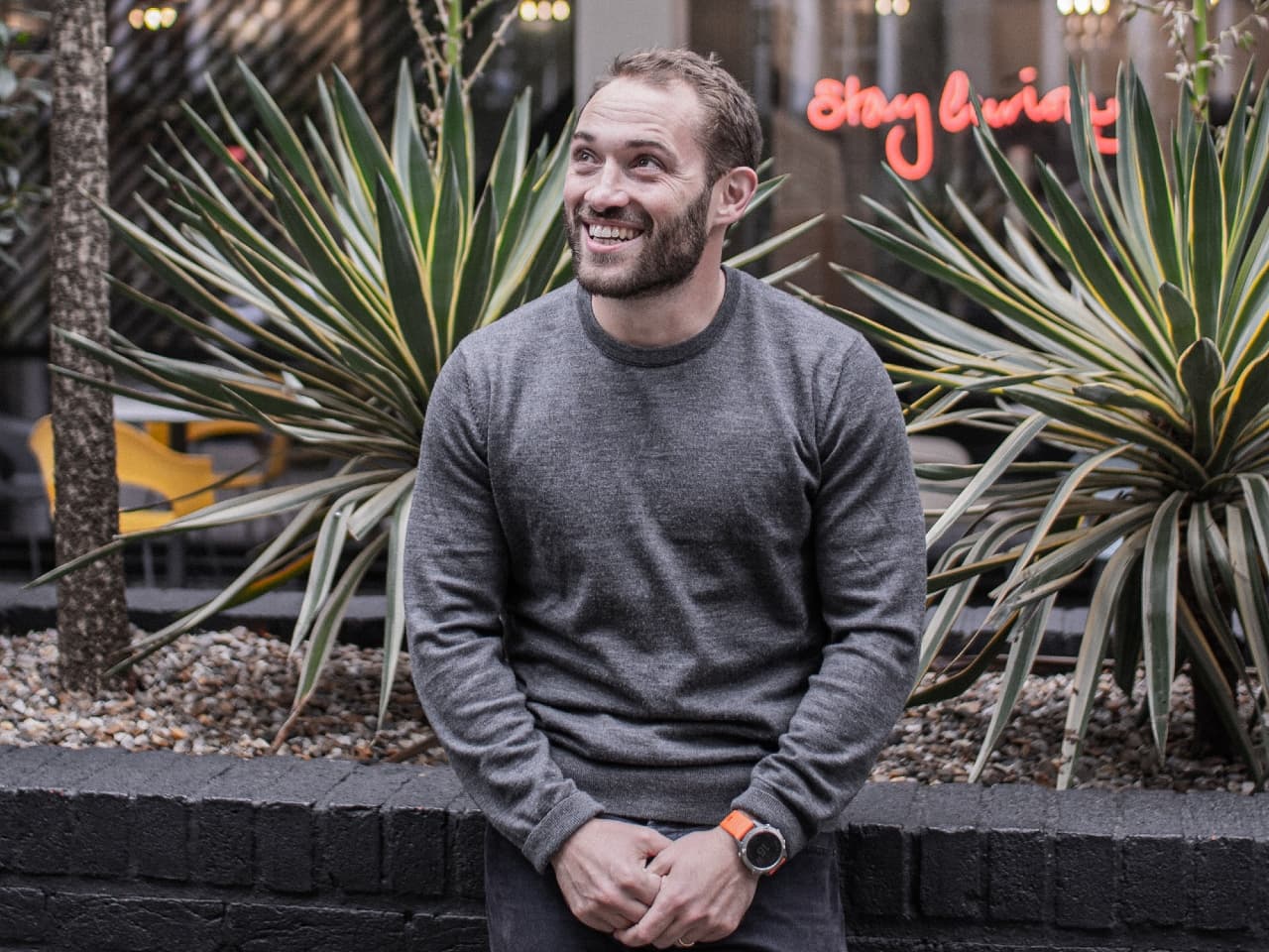 man at london coworking space