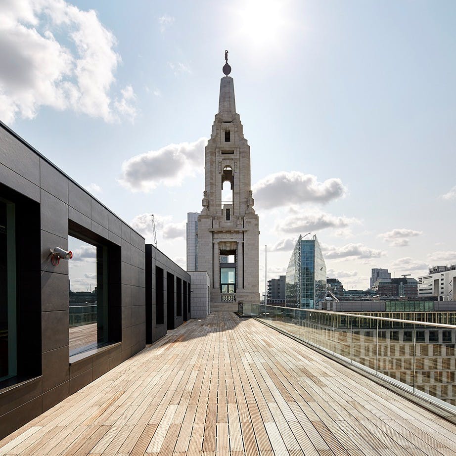 Huckletree Shoreditch roof terrace