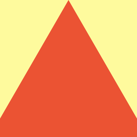 orange triangle on yellow square background